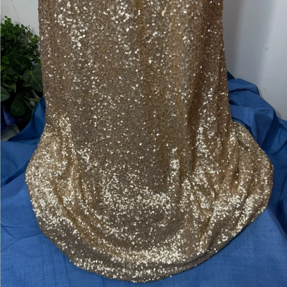 Gold Sequin Evening Gown - Picture 7 of 14
